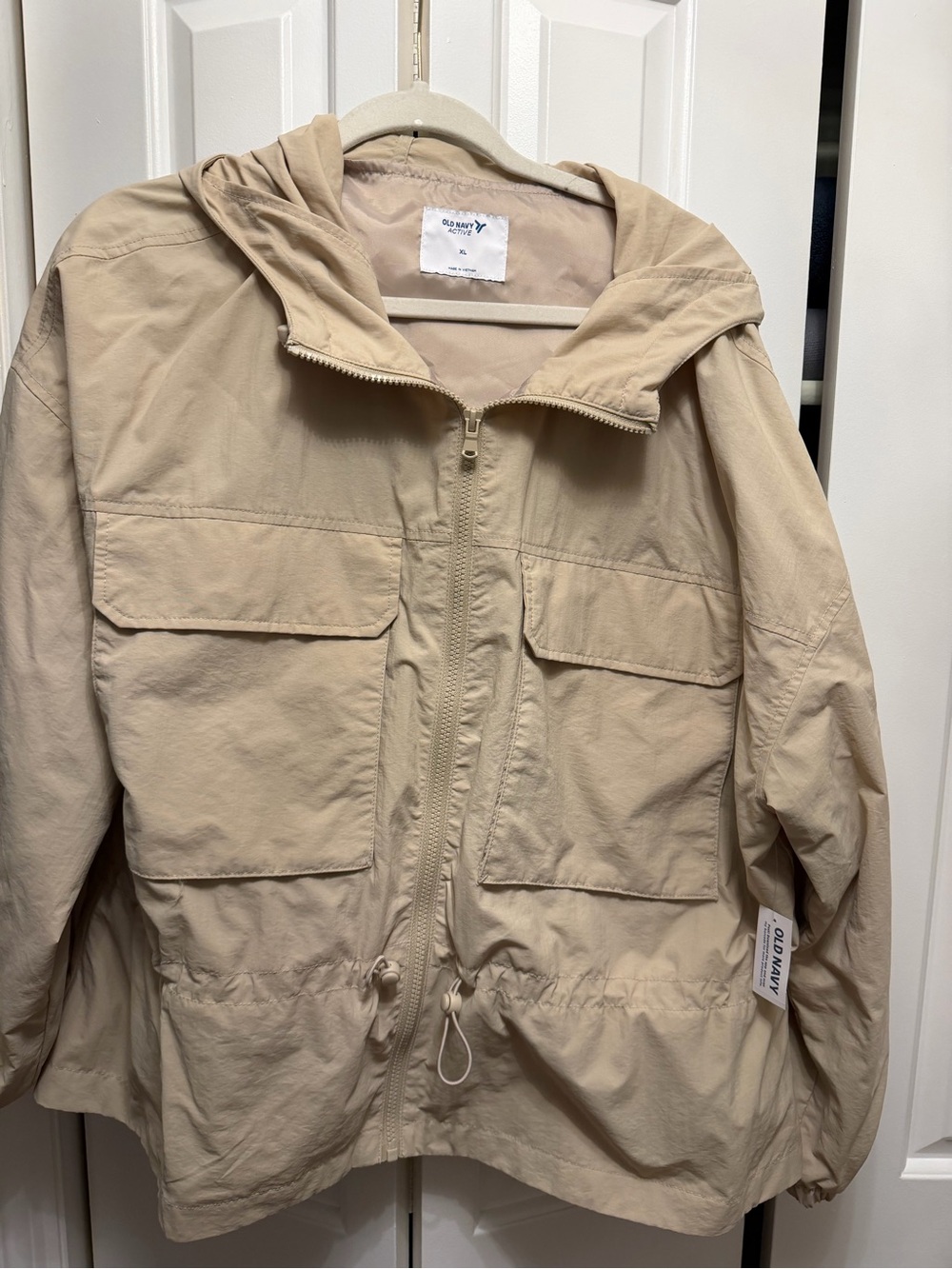 Old Navy Woman's Hooded Lightweight Jacket - Tan